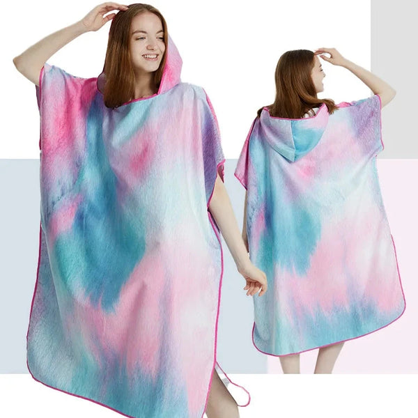 Quick-Dry Surf Poncho – Lightweight Microfiber