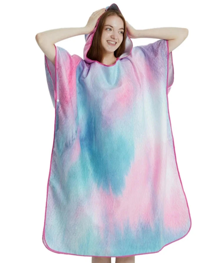 Quick-Dry Surf Poncho – Lightweight Microfiber