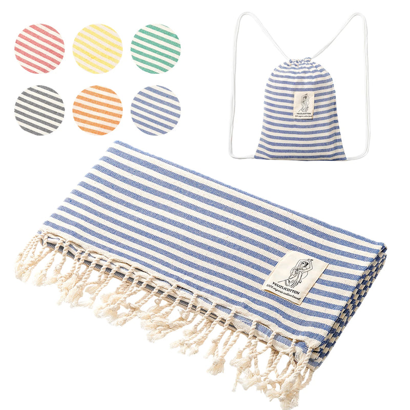 Luxury Turkish Cotton Towel with Tassels – Spa & Beach