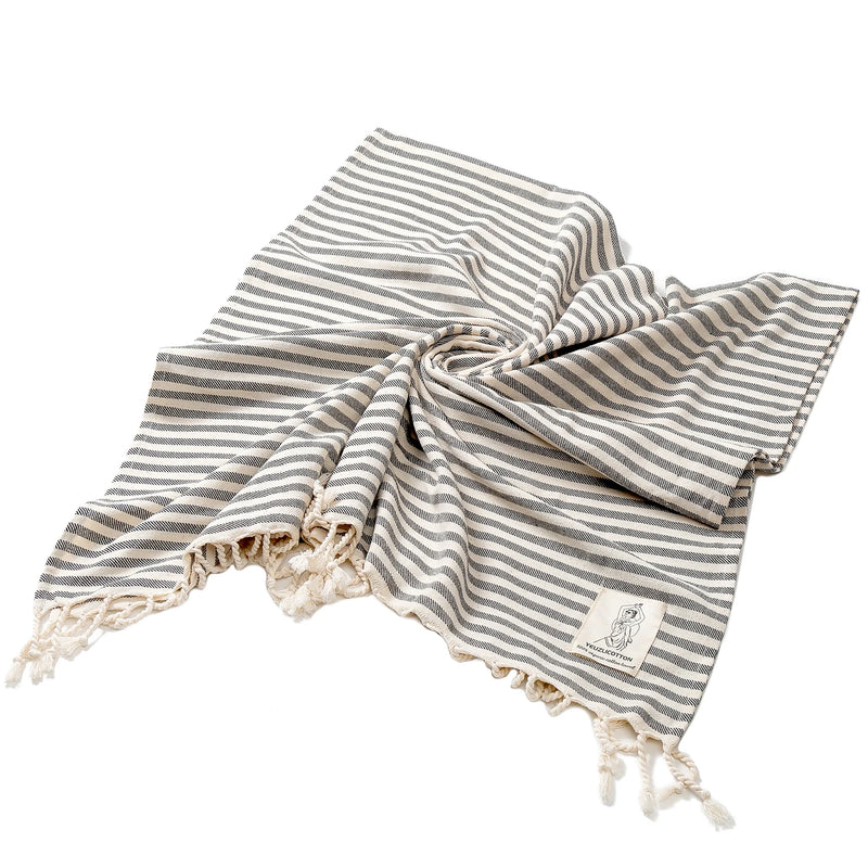 Luxury Turkish Cotton Towel with Tassels – Spa & Beach