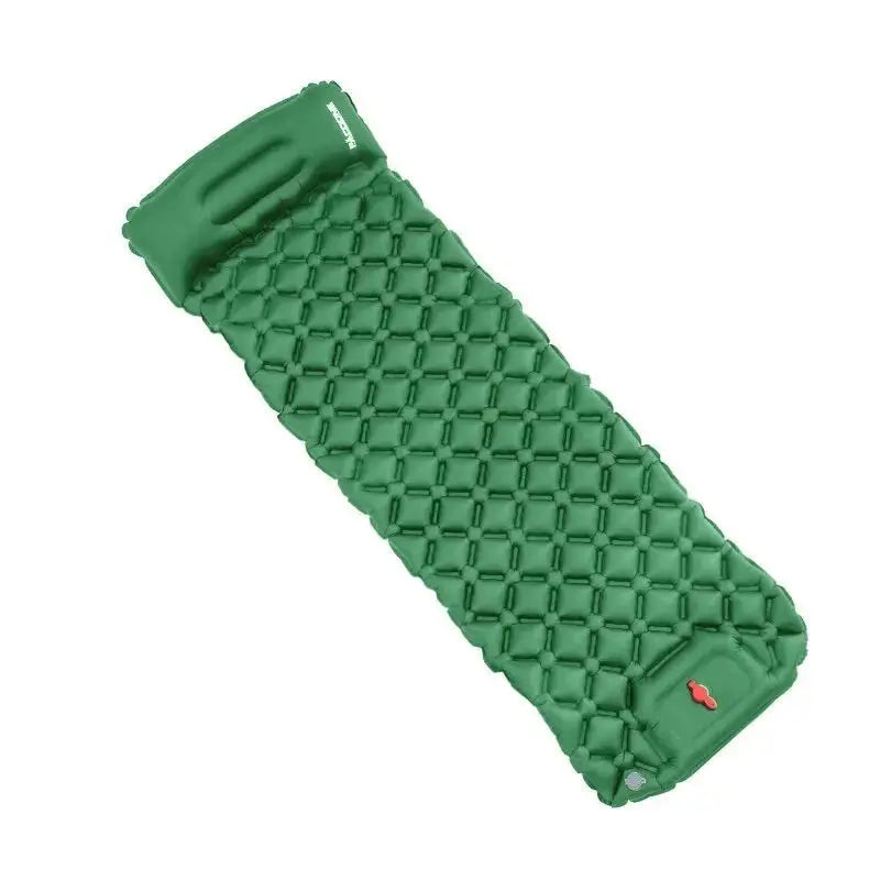 Inflatable Mattress with Pillow and Built In Inflator Pump Inflatable Mattress with Pillow and Built In Inflator Pump CampNeat Green 