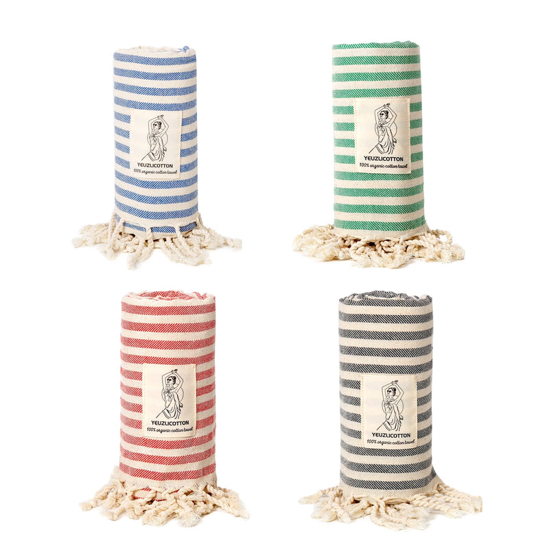 Luxury Turkish Cotton Towel with Tassels – Spa & Beach